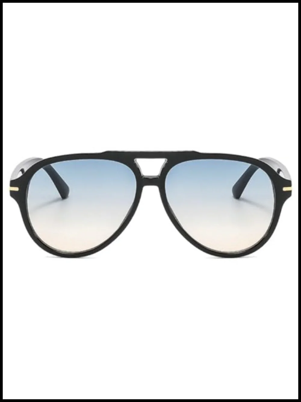 Retro Pilot Sunglasses Double Bridge UV400 Protection